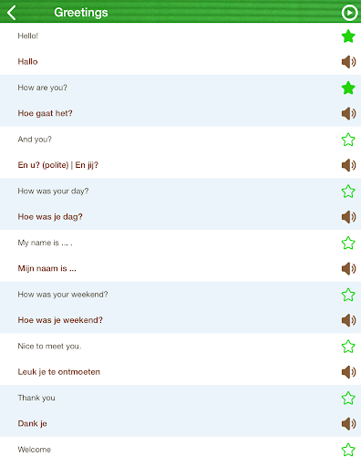 Learn Dutch Phrasebook - Image screenshot of android app