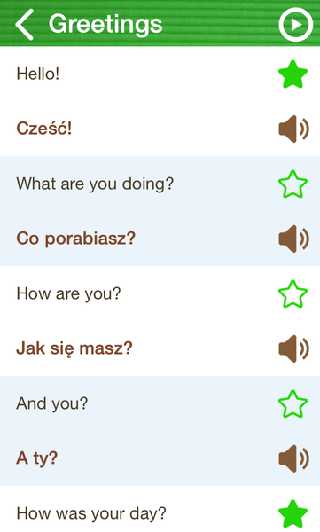 Learn Polish Phrasebook - Image screenshot of android app