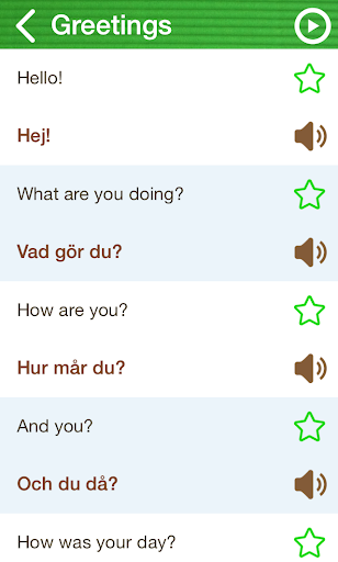 Learn Swedish Phrasebook Free - عکس برنامه موبایلی اندروید