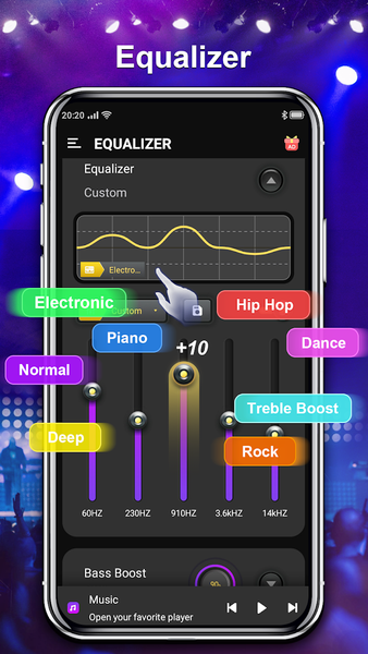 Equalizer & Volume Boost - عکس برنامه موبایلی اندروید