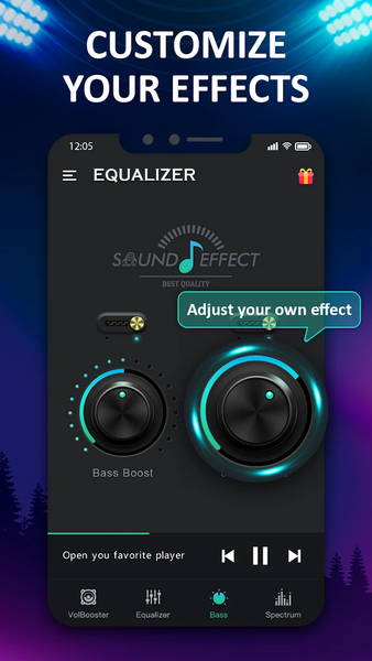 Bass & Vol Boost - Equalizer - عکس برنامه موبایلی اندروید