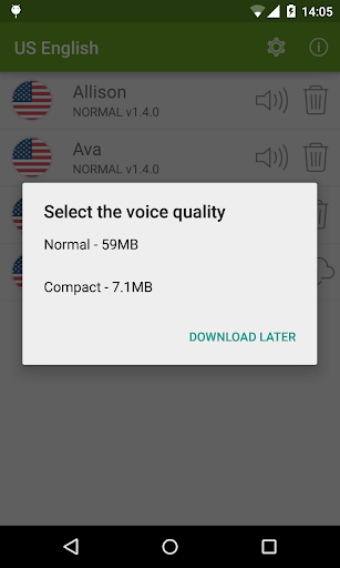 Vocalizer TTS Voice (English) - Image screenshot of android app