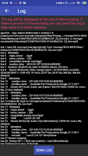 Video to mp3, mp2, aac or wav. - Image screenshot of android app