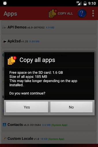Apk To SD card - عکس برنامه موبایلی اندروید