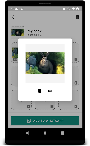GIF2Sticker Animated Stickers - Image screenshot of android app