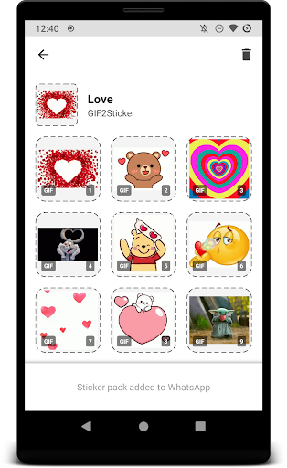 GIF2Sticker Animated Stickers - Image screenshot of android app