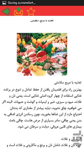 الگوی غذایی - Image screenshot of android app