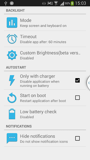 Backlight Manager - Image screenshot of android app