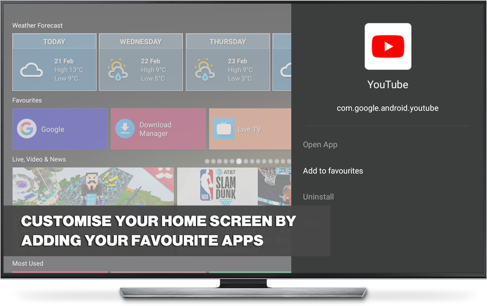 Super Smart TV Launcher LIVE - عکس برنامه موبایلی اندروید