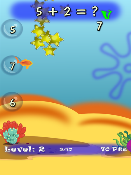Fish Math Game: +, -, x, : - عکس بازی موبایلی اندروید