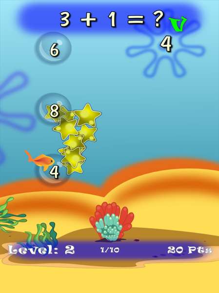 Fish Math Game: +, -, x, : - عکس بازی موبایلی اندروید