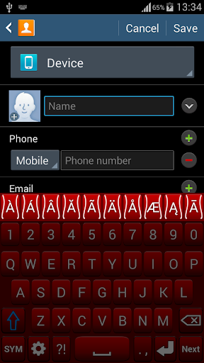 Red Keyboard - Image screenshot of android app