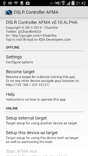 DSLR Controller AFMA - Image screenshot of android app