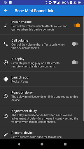 Bluetooth Volume Manager - عکس برنامه موبایلی اندروید