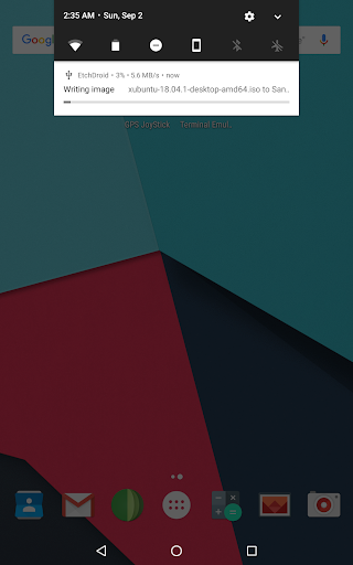 EtchDroid ISO to USB Writer - Image screenshot of android app