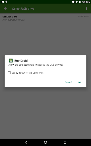 EtchDroid ISO to USB Writer - Image screenshot of android app