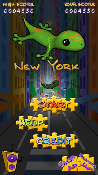 Acrobat Gecko New York - Gameplay image of android game