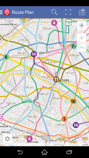 Paris Metro Map - Route Plan - Image screenshot of android app
