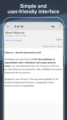 Inbox.eu - business email - عکس برنامه موبایلی اندروید