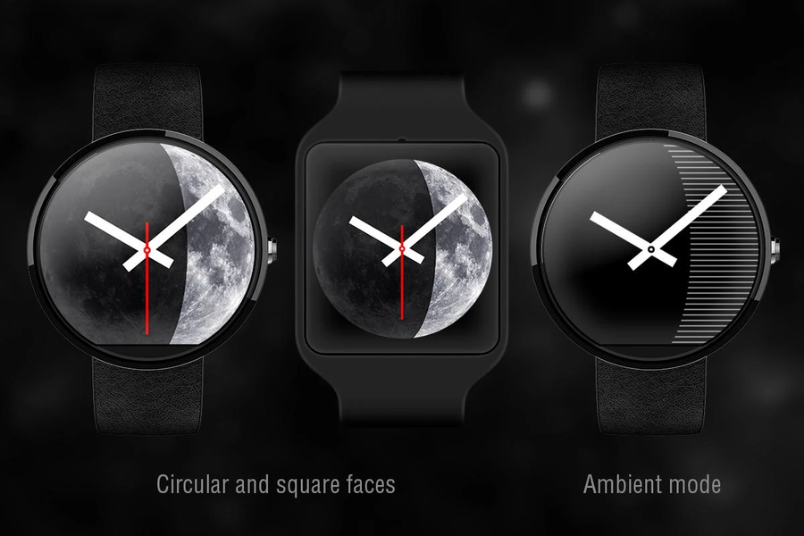 Moon Phase - Analog Watch Face - Image screenshot of android app