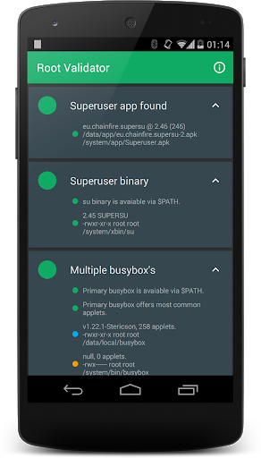 Root Validator - Image screenshot of android app