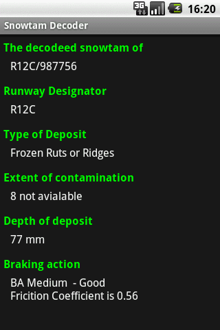 Snowtam Decoder - Image screenshot of android app