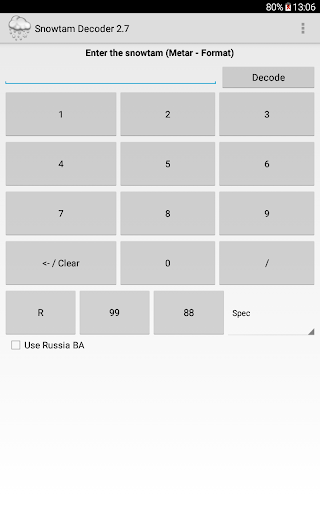 Snowtam Decoder - Image screenshot of android app