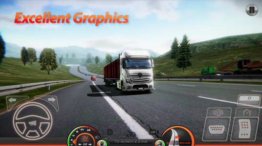 Truck Simulator : Europe 2 – شبیه ساز کامیون - عکس بازی موبایلی اندروید