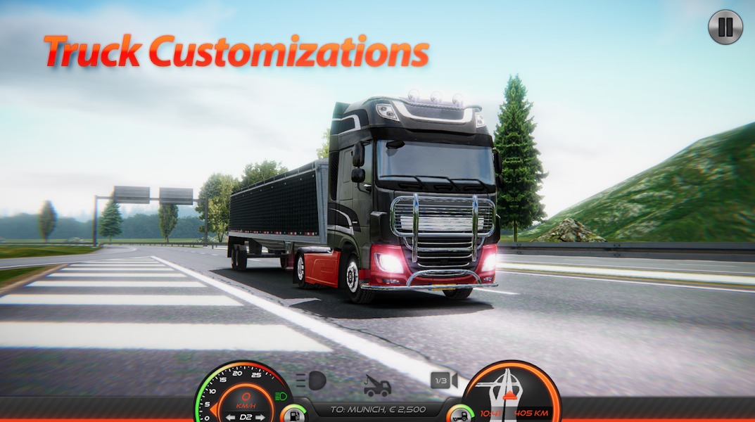 Truck Simulator : Europe 2 – شبیه ساز کامیون - Gameplay image of android game