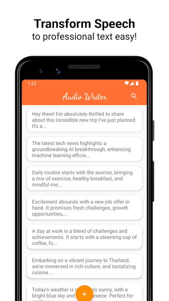 Audio Writer: Speech to Text - Image screenshot of android app