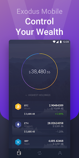 Exodus Crypto Wallet – کیف پول بیت کوین اکسودوس - Image screenshot of android app