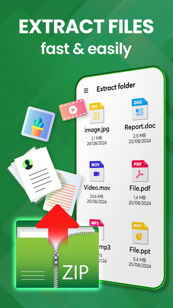 Zip extractor, Unzip, UnRar - Image screenshot of android app