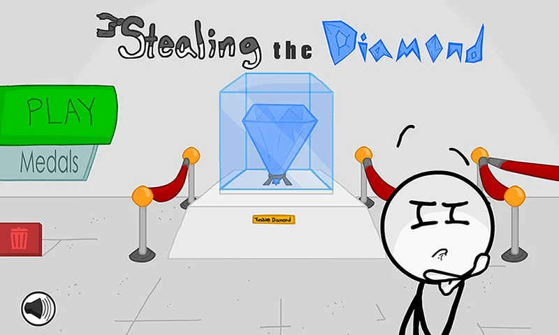 Stickman Steals the Diamond - Gameplay image of android game