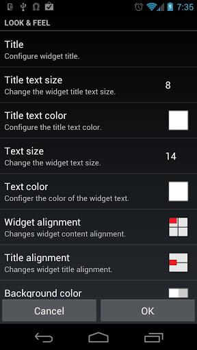 Meta Widget - Image screenshot of android app