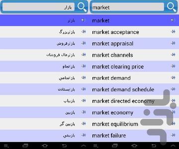 دیکشنری انگلیسی به فارسی به انگلیسی - عکس برنامه موبایلی اندروید
