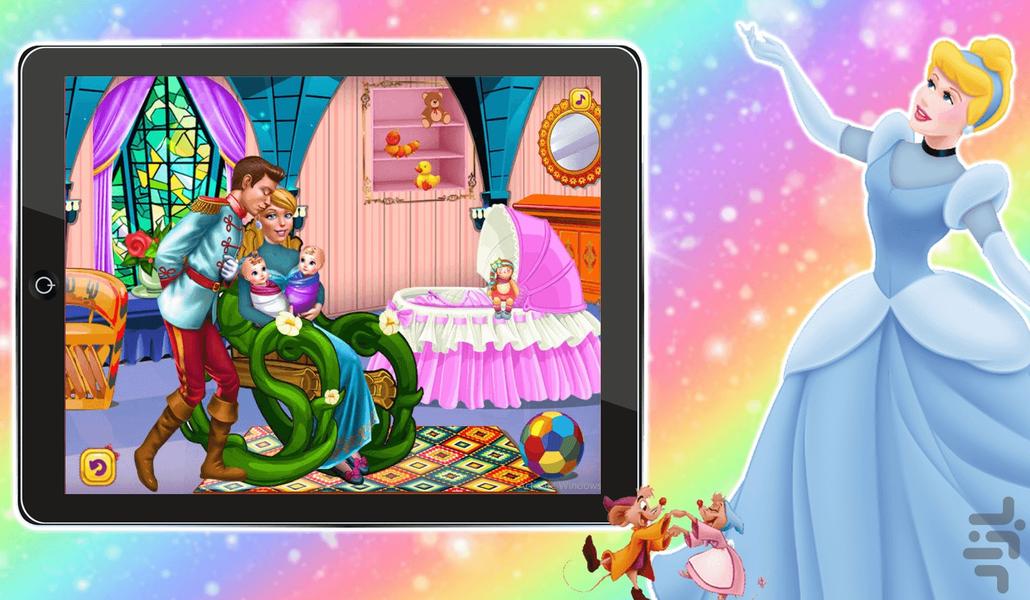 بازی دخترانه بچه داری سیندرلا - Gameplay image of android game