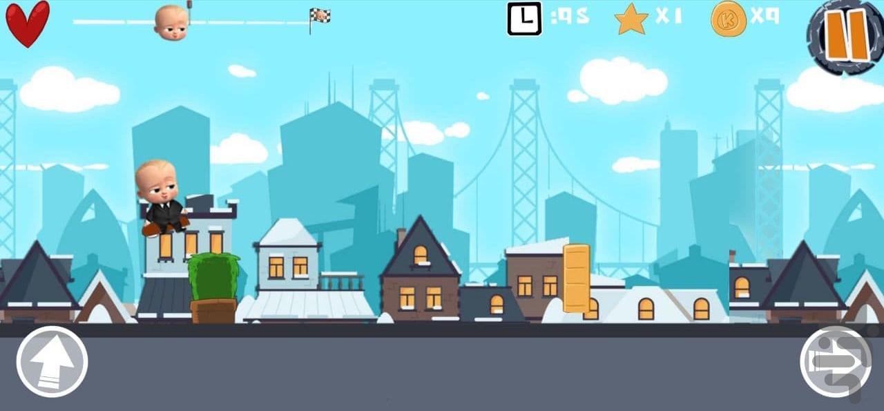 Baby boss skating - Gameplay image of android game