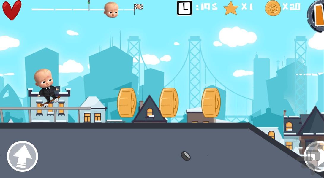 Baby boss skating - Gameplay image of android game