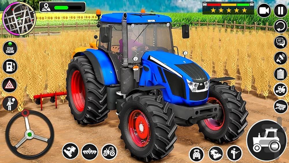 بازی تراکتور مزرعه - Gameplay image of android game