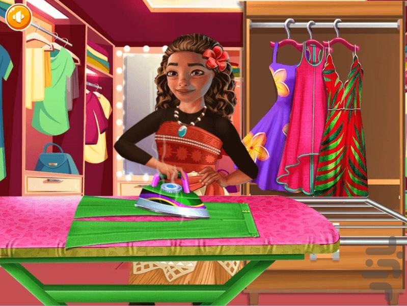 بازی لباس شویی موانا - عکس بازی موبایلی اندروید