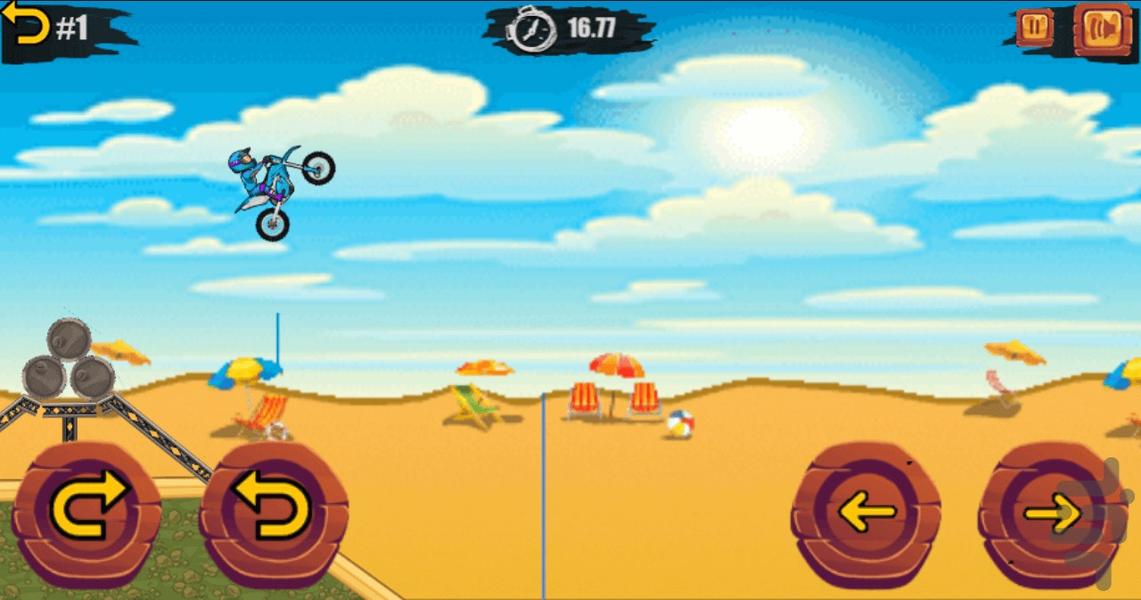 Jumping motorcycling - Gameplay image of android game