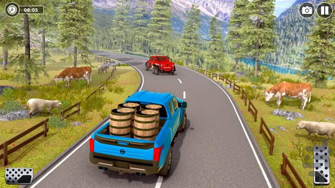 بازی ماشین رانندگی در طبیعت - Gameplay image of android game