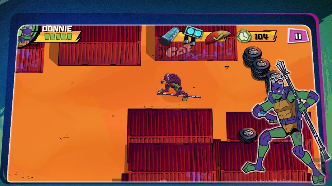 Ninja Turtles game - Gameplay image of android game