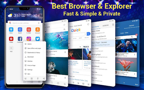 Web Browser & Fast Explorer - عکس برنامه موبایلی اندروید