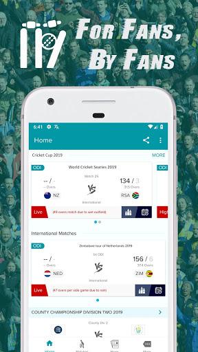 Live Cricket Score, T20 2024 - Image screenshot of android app
