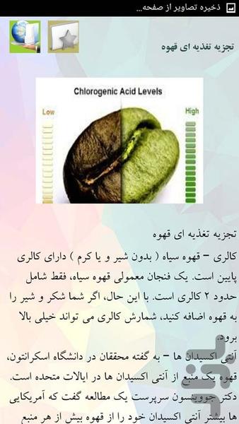 فواید قهوه - عکس برنامه موبایلی اندروید