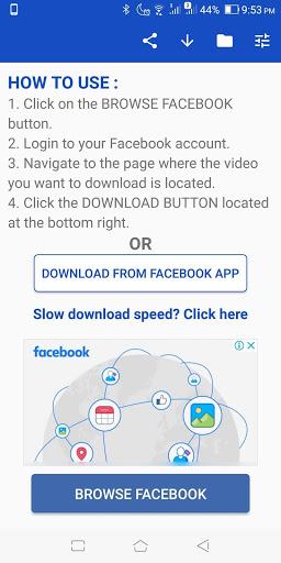 HD FB Video Downloader - Save Videos - عکس برنامه موبایلی اندروید