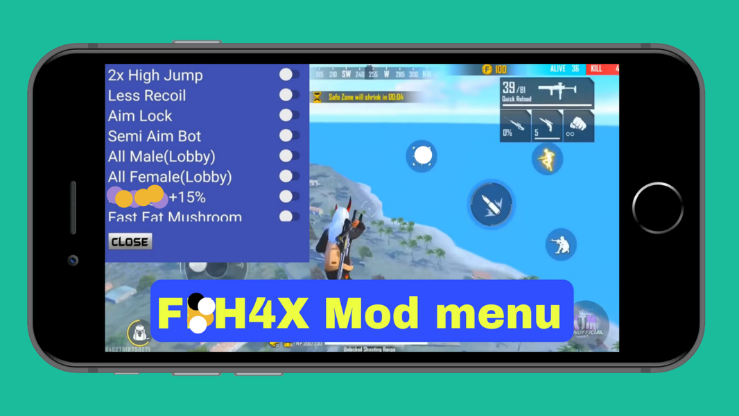 Fire fff mod menu - Gameplay image of android game