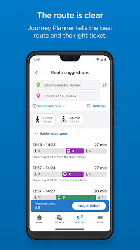 HSL - tickets & route planner - عکس برنامه موبایلی اندروید
