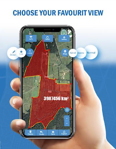 GPS Field Area Measurement App - Image screenshot of android app